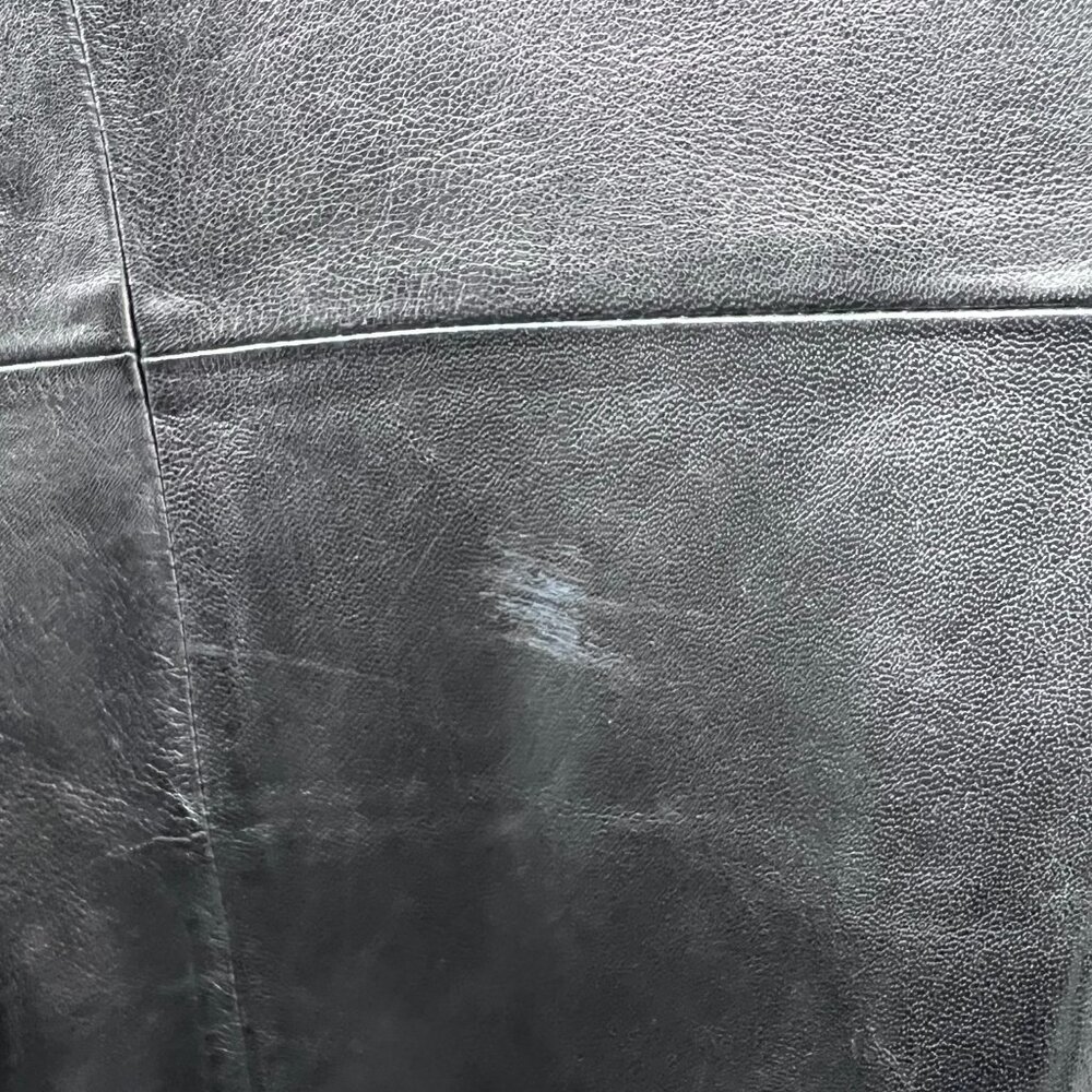 BANANA REPUBLIC Vintage Fall 99 Black 100% Buttery Leather‎ Mid-length Coat S - Picture 8 of 8